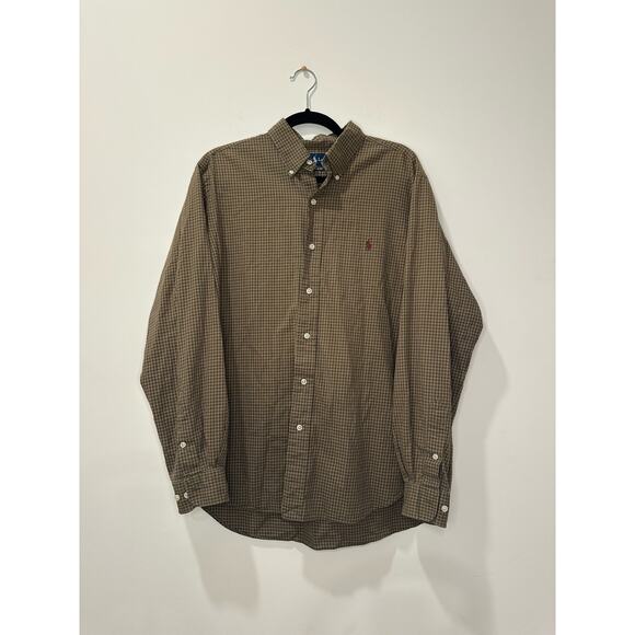 Retro Vintage Look Polo Button Down Size 16.5/ L - Picture 2 of 4